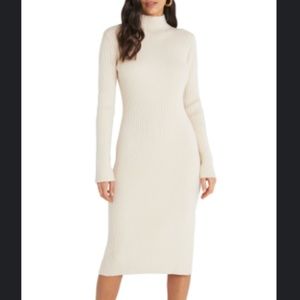 *NEW* VICI Collection Mock Neck Long Sleeve Sweater Dress Cream Size XS